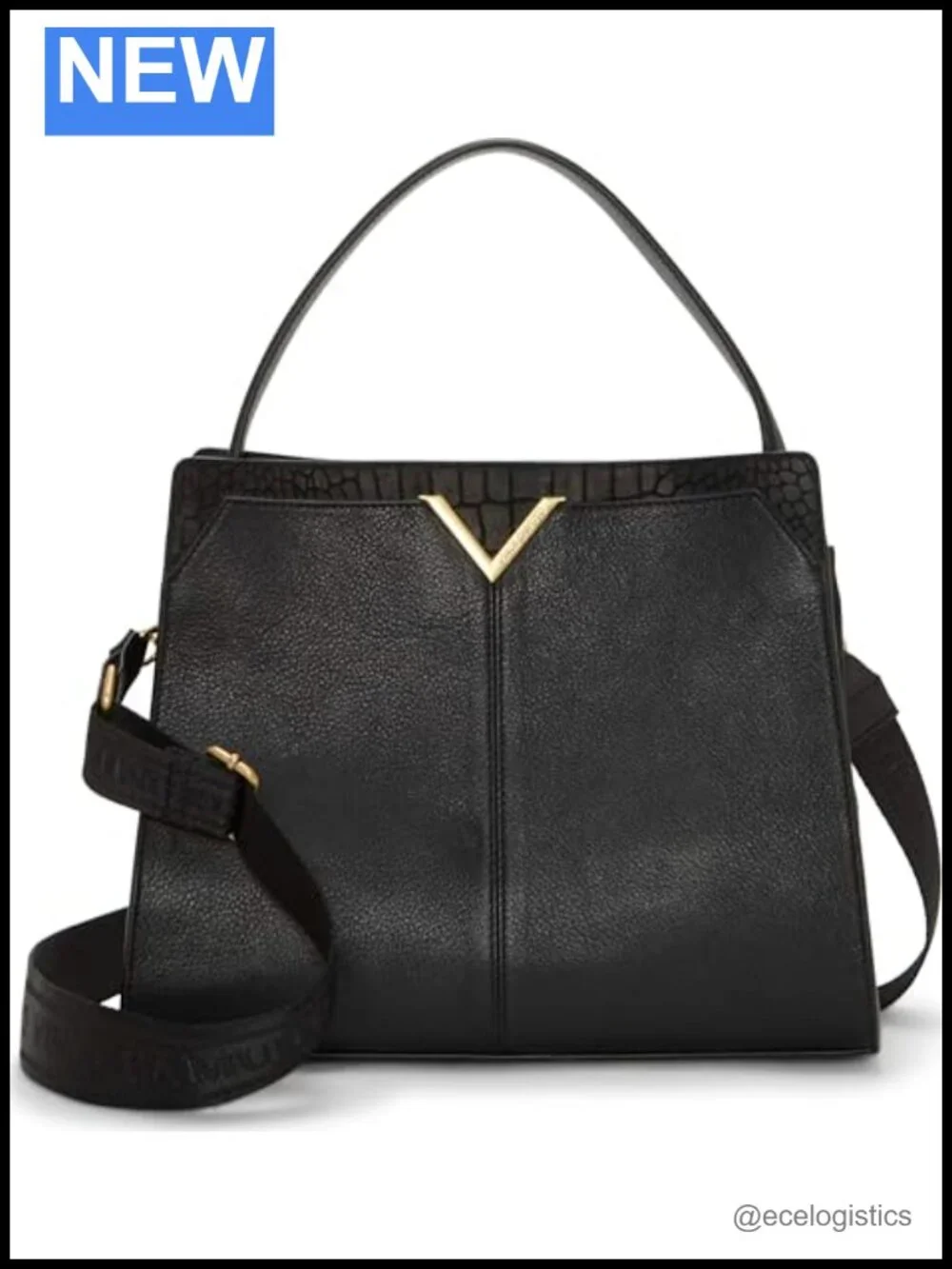 Satchel Handbag Leather Shoulder Bag Magnetic Closure Purse